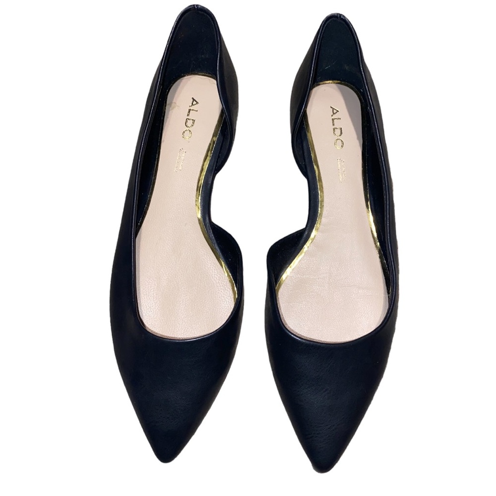 Aldo black leather pointed toe flats New! Classy, comfy & chic!!! Size 7.5